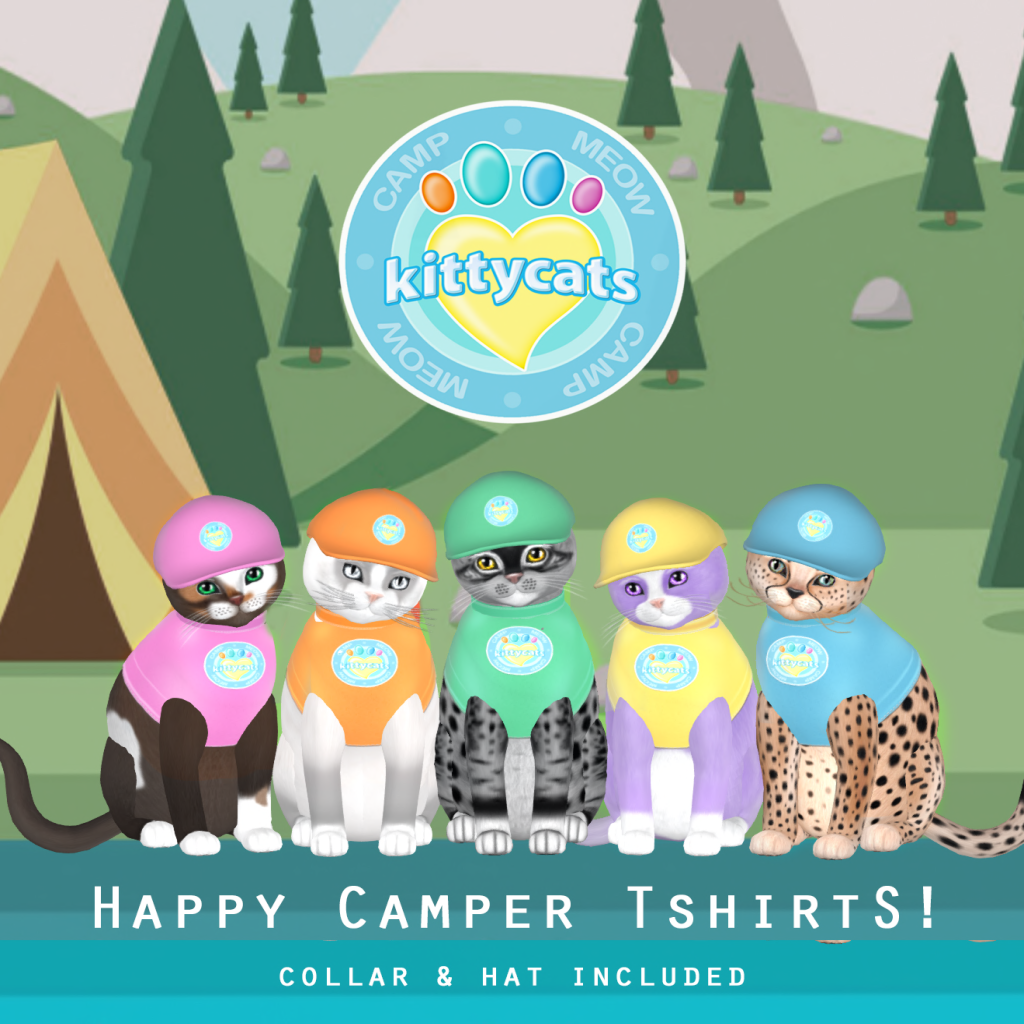 KittyCatS! Happy Camper Tshirt set